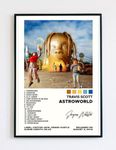 LAMIFRAME Travis Scott ASTROWORLD Album Cover, Wall Decoration Art Framed Poster, Matte & Glossy Laminated Poster with 0.5 Inch Black Wooden Frame (Matte, 12x18 Inches)