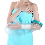 Fasola Cast Cover Arm Waterproof for Shower, Adult Plaster Hand Sleeve Dressing Protector for Broken Wrist, Elbow, Fingers Wound, Burns, Reusable Cast Bag Arm Keep Wounds & Bandage Dry, S