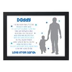 PERSONALISED Daddy Gifts from Son Daughter - Little Boy Little Girl Poem for Daddy, Dad, Grandad - Birthday, Christmas Gifts for Daddy - ANY NAME and RECIPIENT - Fathers Day Gifts