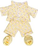 Yellow Chicken Pajamas with Slippers Teddy Bear Clothes Outfit Fits Most 8 -10 Build-A-Bear, Vermont Teddy Bear, and Make Your Own Stuffed Animals