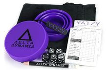 Delta Dynamic Products Yatzy - Pocket Travel Dice Game with Folding Shaker Cup & Deluxe Storage Bag. UK-Made.