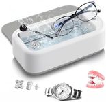 Ultrasonic Cleaner, Ultrasonic Jewellery Cleaner, 40W 22oz (640ml) 48KHz Jewelry Cleaner Machine, Ultrasonic Retainer Cleaner for Eyeglass, Watches, Dentures, Ring, Blade Razor