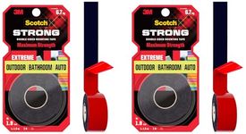 Scotch 3M Extreme Double Sided Tape, 1M Holds 6.7Kg, Works On Uneven Surfaces, Weather Resistant, Works On Indoor, Outdoor, Auto Interior Surfaces (Pack of 2) 19 mm