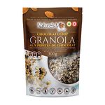 Nature's Mix Chocolate Chip Granola with Dairy Free & Soy Free Chocolate - Canadian Locally Made - Vegetarian and Kosher Certified, Chocolate Chip Granola, 300 Grams, Brown