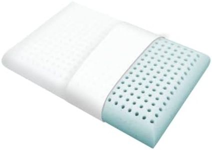 fond + found Premium Gel Memory Foam Pillow, Ventilated Cooling Bed Pillow with Machine Washable Cover Sleeping for Stomach Back or Side Sleepers (1 Pack Standard Size) White
