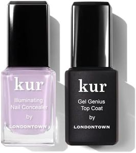 LONDONTOWN kur Lavender Nail Conceal & Go Duo Set, Includes Lavender Nail Illuminating Concealer & Gel Genius Top Coat, 2 Piece Set, 0.4 Fl Oz
