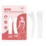 Hbaid Double Sided Body Tape and Clothing Tape(160 Pack), Transparent Fashion Tape for Clothes & Body, All-Day Adhesive Strength, Two shapes for All Fabric Types and Sensitive Skin