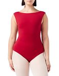 Capezio Boat Neck Camisole Leotard, Dance & Gymnastic Leotard, Dance Leotard With Elegant Neckline To Enhance Silhouette, Dance Leotard Women Wear For Ballet, Jazz & Other Styles - Garnet, M (Medium)