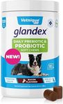 Glandex by Vetnique Daily Probiotics for Dogs with Prebiotics for Optimal Gut Health & Immune Support with Digestive Enzyme & Fiber All Natural Bacon Flavor Soft Chews (120ct Soft Chews)