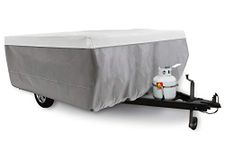 Leader Accessories Pop up Folding Camper Cover Fits up to 8'-10',White/Grey