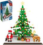 eirix Christmas Tree Building Sets, Christmas Santa Claus and Reindeer Figures Building Blocks Bricks Set, for 6+ Ages Kids, Boys, Girls, Adult 586PCS