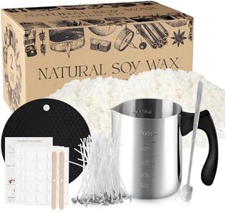 Wfmolcand Candle Making Kits for Adults,Beginner,Kids, Soy Wax, Making Supplies Include 2 LB Soy Wax Flakes,50 Candle Wick, Centering Devices, Melting Pot