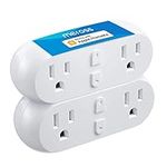 meross Smart Plug Dual WiFi Outlet Plug 2 in 1, Support Apple HomeKit Siri, Alexa, Echo, Google Assistant, Nest Hub and SmartThings, Voice Control, Remote Control, Timer, No Hub Required, 2 Pack