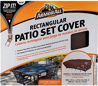 Armor All 114 x 72 x 30 Rectangle Table Cover, Brown