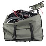 CamGo 20 Inch Folding Bike Bag - Waterproof Bicycle Travel Case Outdoors Bike Transport Bag for Cars Train Air Travel (Army Green, 20 inch)