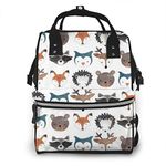 Woodland Creatures Diaper Bag Backpack With Multi-Function Waterproof Maternity Nappy Bags For Mom & Dad Insulated Pocket Large Capacity Travel Organizer Bag Durable And Stylish