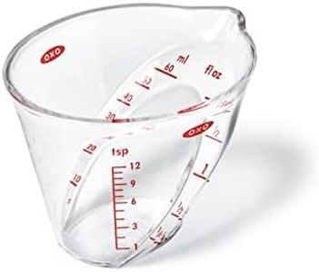 OXO Good Grips 60 ml Mini Angled Measuring Jug, Transparent/Red