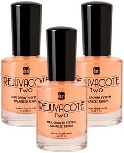 Duri Rejuvacote 2 Nail Growth System Sensitive Formula - Nail Hardener and Strengthener for Brittle, Breaking, Splitting Nail Repair - 0.45 Fl Oz (Pack of 3)