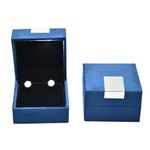 Moon Suede Finish Jewellery Boxes With LED LIght (Blue Suede) (Tops/Earring Box (2.75x2.75))