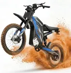 HAPPYRUN G300 Pro Electric Dirt Bike for Adults, 72V 30Ah Battery, 6500W Motor, 50 MPH Speed, 70 Mile Range, 350 Lbs Load Capacity, Hydraulic Brakes (Blue)