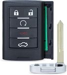 Keyecu Replacement Smart Remote Key Fob 5 Button for Cadillac STS CTS 2008-2013