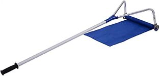 HAPPYGRILL Roof Rake, 21FT Adjustable Aluminium Snow Rake with Extendable Anti-Slip Handle, Wheels & Oxford Slide, Roof Rakes for Snow Removal, House Roof, Leaves
