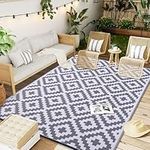 OLANLY Waterproof Outdoor Rug 9x12 