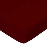 SheetWorld Fitted Crib Toddler Sheet - Flannel - Burgundy - 28 inches x 52 inches (71.1 cm x 132.1 cm) - Made In USA