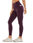 CRZ YOGA Women's Butterluxe Gym Leggings 25'' - High Waisted Workout Leggings with Pockets Buttery Soft Yoga Leggings Deep Purple 10