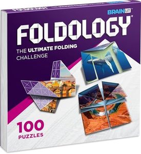 FOLDOLOGY - The Origami Puzzle Game! Brain Teasers for Tweens, Teens & Adults | Travel Game, Hands-On STEM Toy, Gift for Ages 10+ | Fold The Paper to Complete The Picture | 100 Challenges