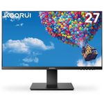 KOORUI 27 Inch Computer Monitor, IPS Full HD(1920x1080P), 75HZ, HDMI+VGA, 99% SRGB, 5ms Response, Eye Care, 75 x 75 mm VESA Display PC Monitors, Black