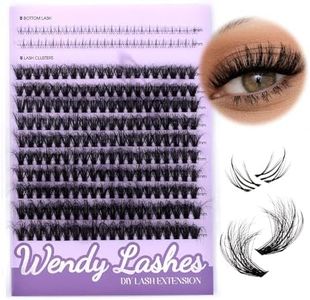 WENDY Lashes Clusters Multi-Type DIY Eyelash Extension - Lash Clusters 3D Effect 40D & Bottom Lashes, Black Cluster Eyelash Extensions Wispy Soft Individual Lashes Suitable for Beginners, 10-16 MM