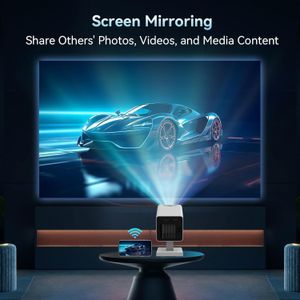 Mini Portable Projector with WiFi 6 & Bluetooth – 4K 1080P, Auto Keystone