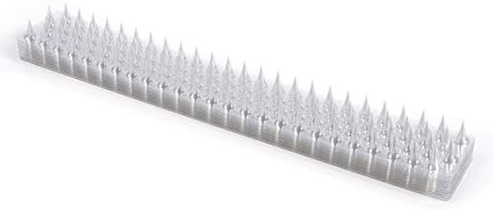 Mardili Cat Repellant Garden Deterrents for Gardens Fence Bird Spikes 20 Pack (43cm x 6.5cm x 2cm), Transparent, 8.6 Meters