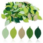 200Pcs Artificial Silk Green Leaves, Mixed Artificial Leaves Faux Silk Rose Green Leaves Fake Single Leaf Green Craft Leaves Floral Leaves Artificial Rose Leaves for for DIY Garland Party Decoration