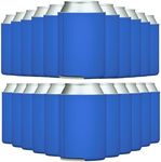 TahoeBay Blank Beer Can Cooler Sleeves (50-Pack) Bulk Sublimation Blanks for Vinyl Plain Collapsible Foam Can Sleeves Coolers Soda Cans and Bottles Custom Drink Assorted Solid Color (Cobalt Blue)