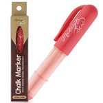 Madam Sew Chalk Fabric Marker for Sewing, Quilting & Crafting | Red |Tailors Liner Pen Creates Consistent Erasable Lines with Dosing Wheel Technology | Works on Cotton, Knit, Suede, and All Fabrics