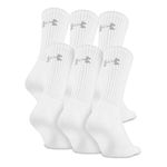 Under Armour Adult Cotton Crew Socks, Multipairs