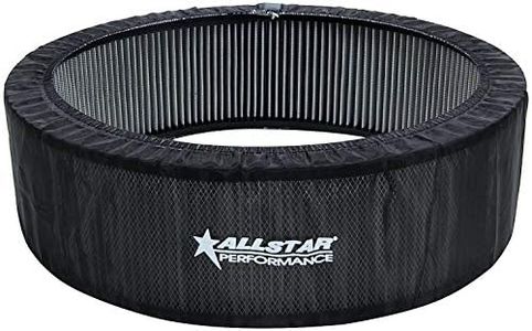 Allstar Performance Air Filter Wrap, Pre Filter, 14 in OD, 3 in Tall, Polyester, Black, Allstar 14 in Washable Filters, Each