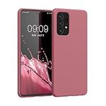 kwmobile Case Compatible with Samsung Galaxy A52 / A52 5G / A52s 5G Case - Slim Protective TPU Silicone Phone Cover - Dark Rose