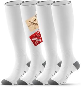 Benirap Compression Socks for Women Men, Breathable for Flying, Running, Nurses, Pregnant, 2 Pairs