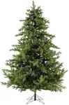 Fraser Hill Farm 7.5-Ft. Foxtail Pine Artificial Christmas Tree with Dual Multicolor & Warm White LED Lights and Stand, Prelit Foldable Fake Tree with Realistic Foliage for Home Decoration