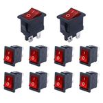 RuoFeng 10 Pcs KCD1-104N ON-OFF 4 Pin Rocker Boat Switch 16A/20A AC 250V/125V