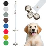 Caldwell's Pet Supply Co. Potty Bells Housetraining Dog Doorbells for Dog Training and Housebreaking Your Doggy. 1.4 Inch Dog Bell with Doggie Doorbell and Potty Training for Puppies (White)