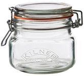 Kilner 0.5 Litre Square Glass Clip Top Preservation Storage Jar