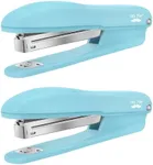 Mr. Pen- Staplers for Desk, 2 Pack with 200 Staples, 20 Sheet Capacity, Blue, Office Stapler, Desk Stapler, Stapler with Staples, Stapler Set