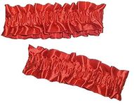 Roaring 20's - Wild West - Victorian Garters Armbands - Red Satin