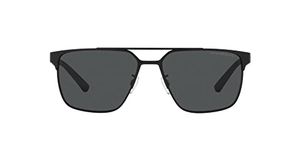 EMPORIO ARMANI(エンポリオアルマーニ) Men's Ea2134 Sunglasses, Matte Black/Dark Grey, 58 mm