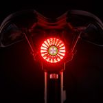 Rear Bike Light Smart 30 Hrs - Aluminum Casing, with Brake, Light & Vibration Sensor, 28g, 36mm, IP65 Waterproof, USB-C Rechargeable, Under Saddle/Seat Post Brackets, DON PEREGRINO BX3