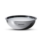 Bergner Argent TriPly Stainless Steel 24 cm Tasra with Stainless Steel Lid, 2.5 LTR Tasla with Lid, Food Safe, Flared Rim, Durable, Dishwasher Safe, Induction Ready, 5-Year Warranty